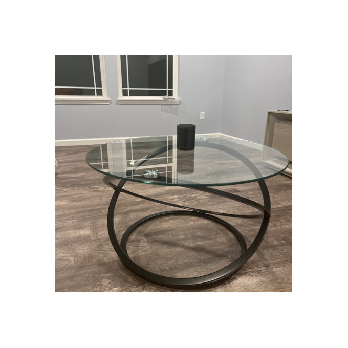 Etta Avenue™ Dimitri Galaxy Tempered Glass Round Coffee Table